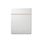 Biarritz - Drap Plat - Satin De Coton - Taupe / Blanc