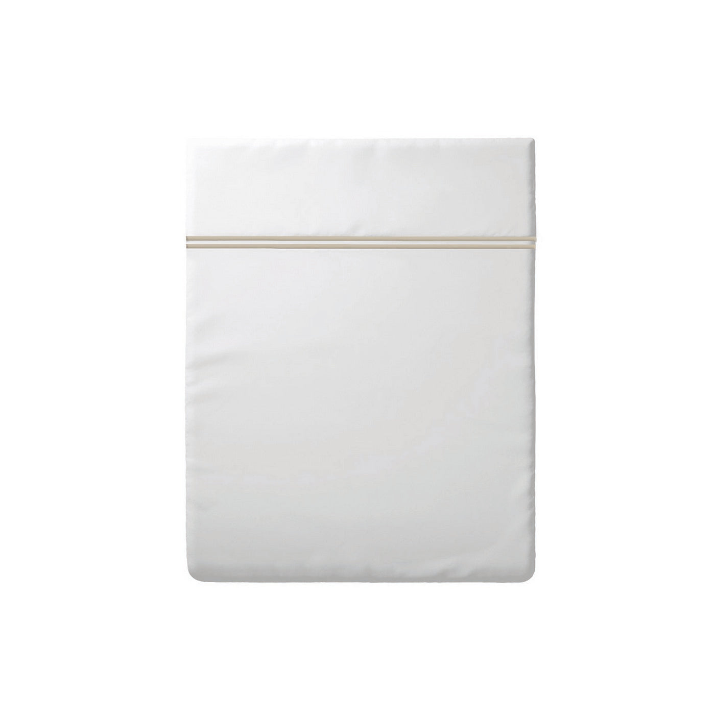 Biarritz - Drap Plat - Satin De Coton - Taupe / Blanc