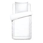 Biarritz - Housse De Couette + 1 Ou 2 Taie(S) D'Oreiller - Satin De Coton - Grey / Blanc