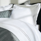 Biarritz - Drap Plat - Satin De Coton - Grey / Blanc
