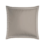 Biarritz - Set De 2 Taies D'Oreiller - Satin De Coton - Blanc / Taupe