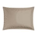 Biarritz - Set De 2 Taies D'Oreiller - Satin De Coton - Blanc / Taupe