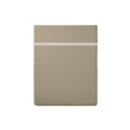 Biarritz - Drap Plat - Satin De Coton - Blanc / Taupe