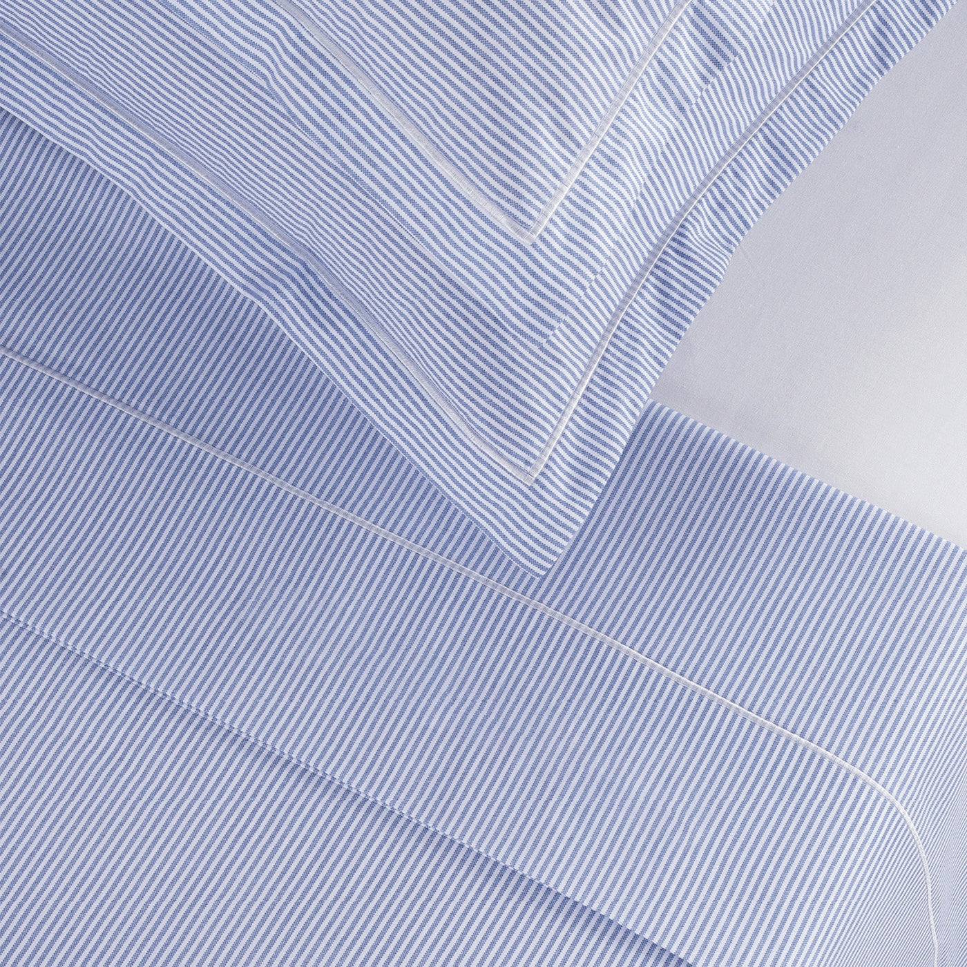 Grenoble - Housse De Couette + 1 Ou 2 Taie(S) D'Oreiller Coton Percale - Bleu Clair