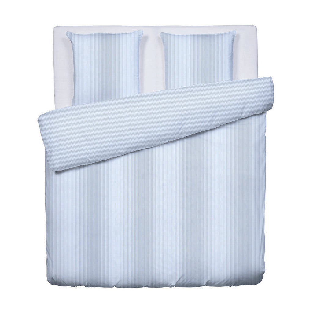 Grenoble - Housse De Couette + 1 Ou 2 Taie(S) D'Oreiller Coton Percale - Bleu Clair