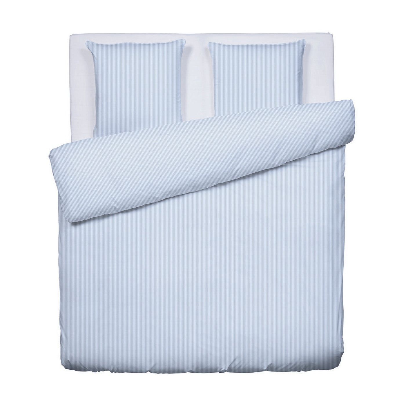 Grenoble - Housse De Couette + 1 Ou 2 Taie(S) D'Oreiller Coton Percale - Bleu Clair