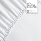 Grenoble - Ensemble De Draps Coton Percale - Bleu Clair