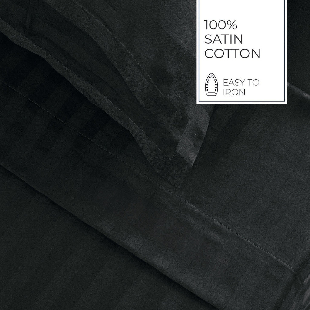 Jacquard - Drap Plat - Satin De Coton Dobby Stripe - Gris 03