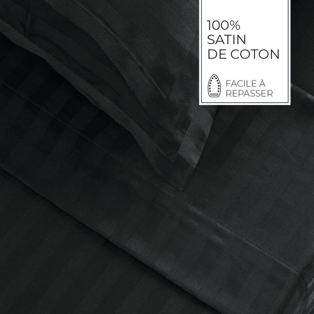 Jacquard - Drap Plat - Satin De Coton Dobby Stripe - Gris 03