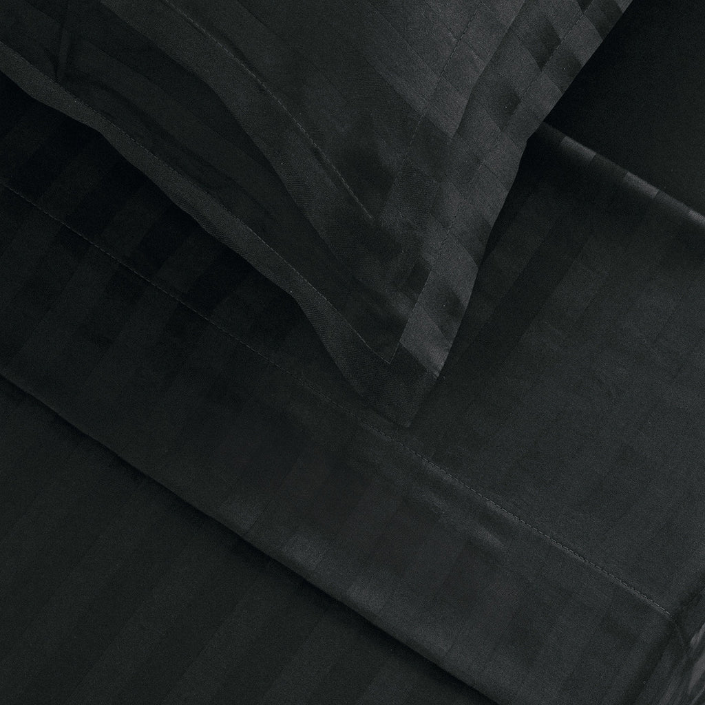 Jacquard - Drap Plat - Satin De Coton Dobby Stripe - Gris 03