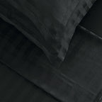 Jacquard - Ensemble De Draps - Satin De Coton Rayure Tissé Dobby - Gris 03
