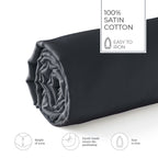 Uni - Drap-Housse - Satin De Coton - Gris 03