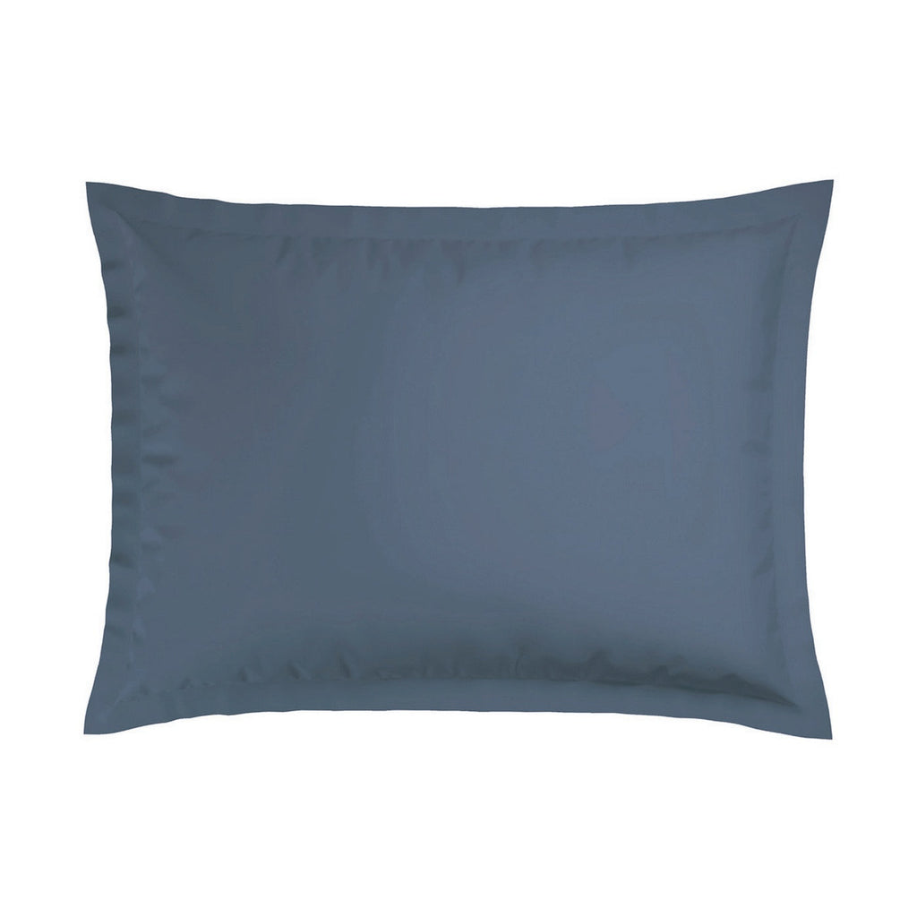 Jacquard - Set De 2 Taies D'Oreiller - Satin De Coton Rayure Tissé Dobby - Bleu 06