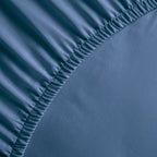 Uni - Drap-Housse - Satin De Coton - Bleu 06