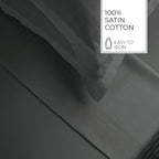 Jacquard - Drap Plat - Satin De Coton Dobby Stripe - Gris 02