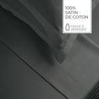Jacquard - Drap Plat - Satin De Coton Dobby Stripe - Gris 02