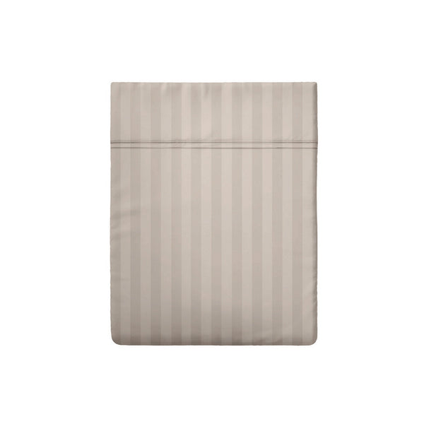 Jacquard - Drap Plat - Satin De Coton Dobby Stripe - Taupe 01