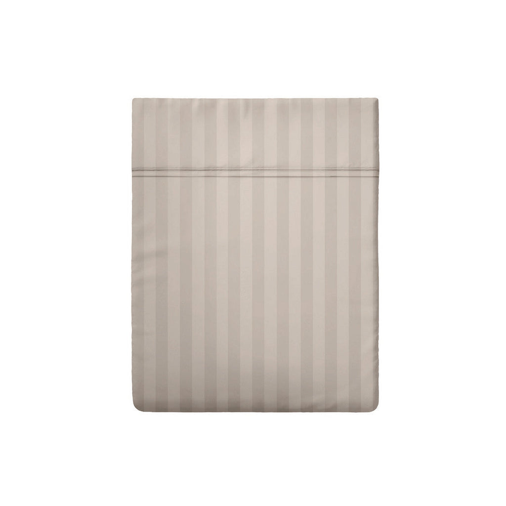 Jacquard - Drap Plat - Satin De Coton Dobby Stripe - Taupe 01