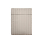 Jacquard - Drap Plat - Satin De Coton Dobby Stripe - Taupe 01