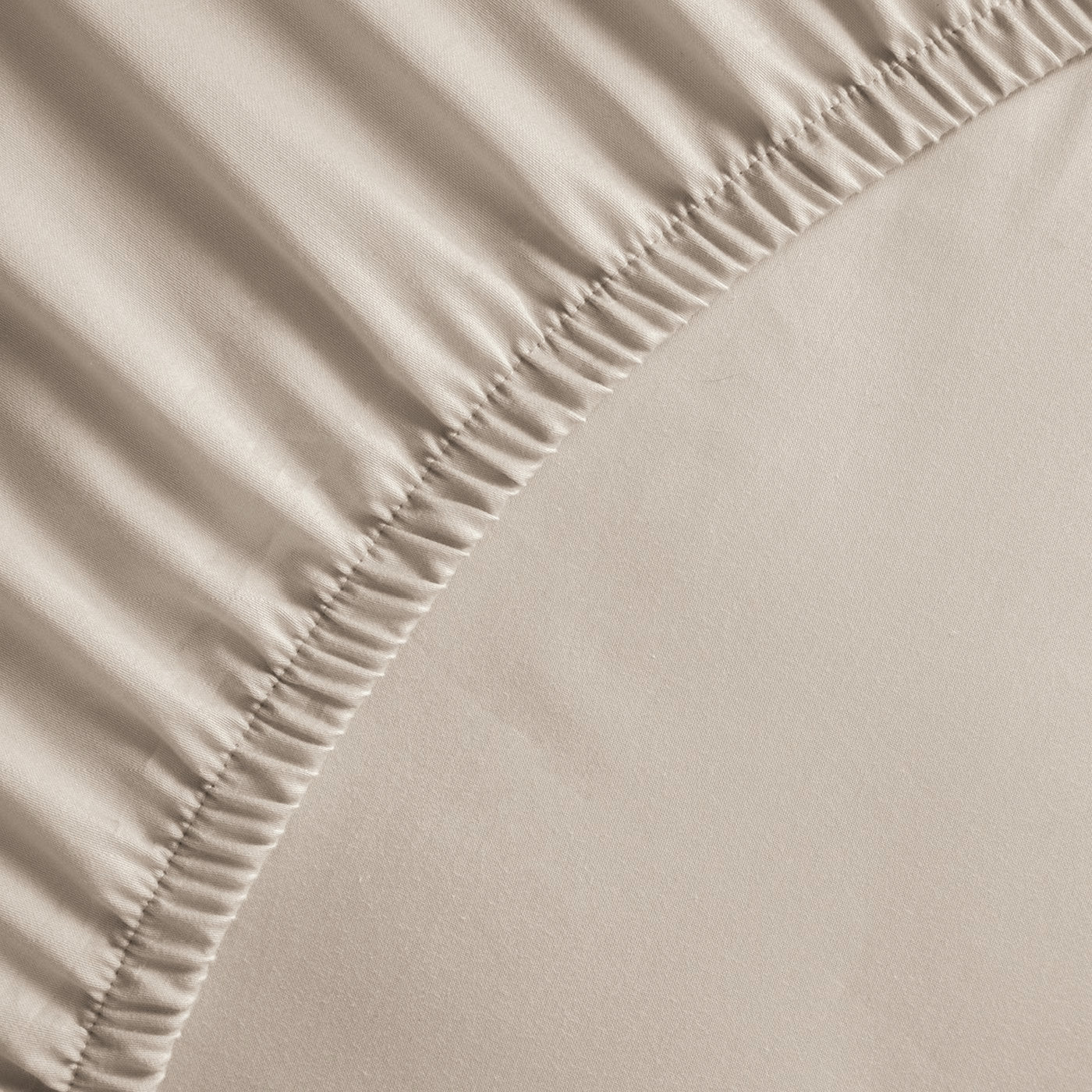 Uni - Drap-Housse - Satin De Coton - Taupe 01