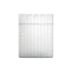 Jacquard - Drap Plat - Satin De Coton Dobby Stripe - Blanc 01