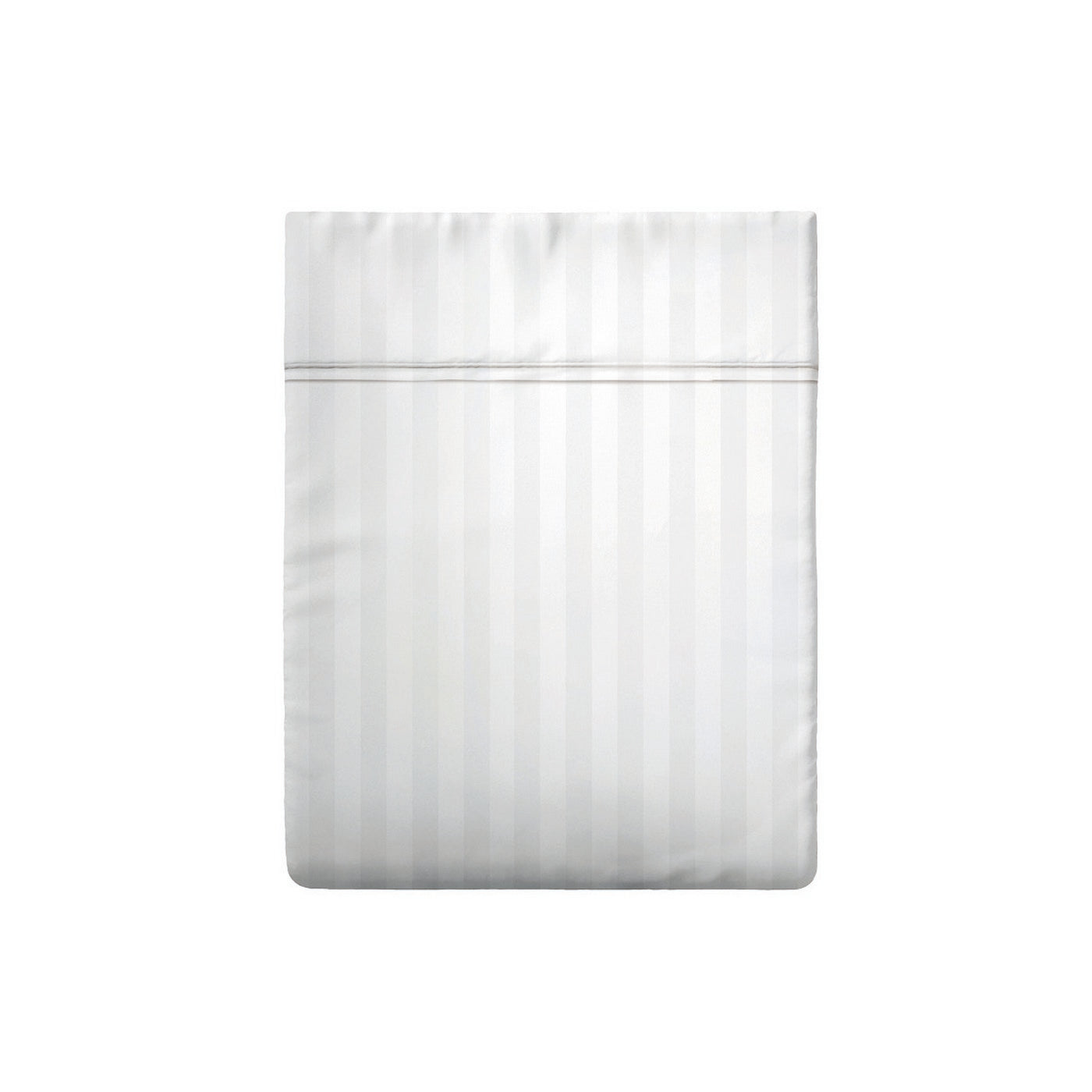 Jacquard - Drap Plat - Satin De Coton Dobby Stripe - Blanc 01