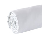 Uni - Drap-Housse - Satin De Coton - Blanc 01