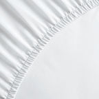 Uni - Drap-Housse - Satin De Coton - Blanc 01