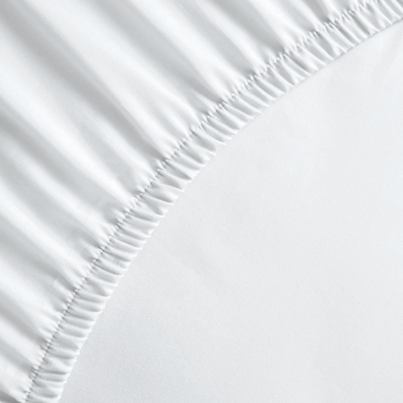 Uni - Drap-Housse - Satin De Coton - Blanc 01