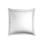 Reine De Nuit - Taie D'Oreiller - Satin De Coton - Grey / Blanc