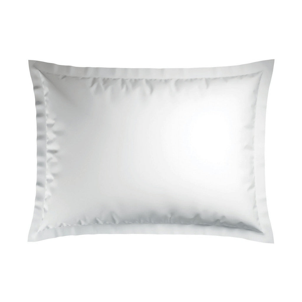Reine De Nuit - Taie D'Oreiller - Satin De Coton - Grey / Blanc