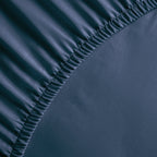 Uni - Drap-Housse - Satin De Coton - Bleu 11