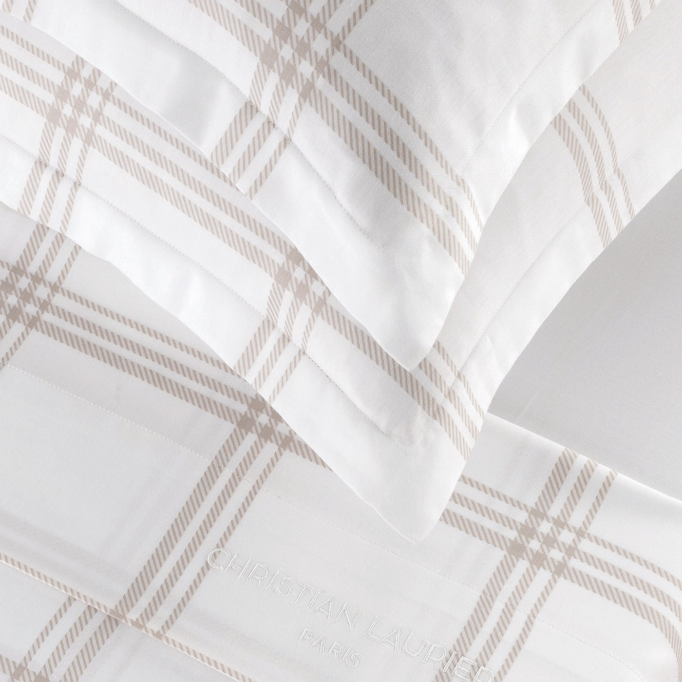 Apolline - Housse De Couette + 1 Ou 2 Taie(S) D'Oreiller - Satin De Coton - Taupe