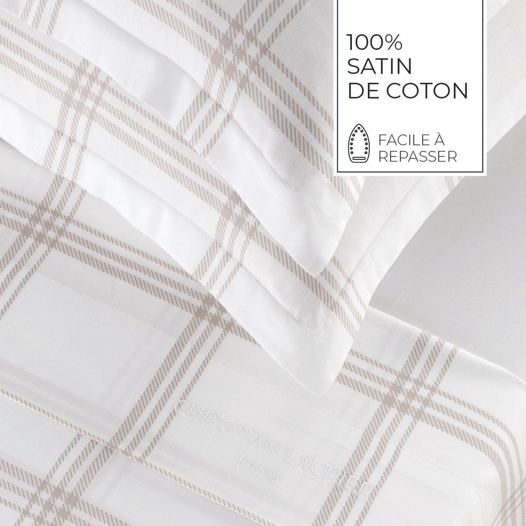 Apolline - Taie D'Oreiller - Satin De Coton - Taupe