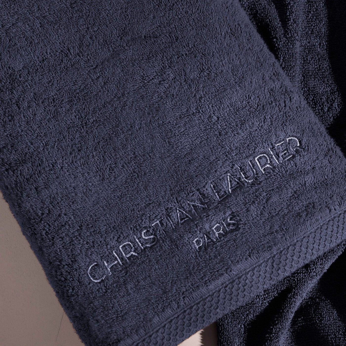 Oasis - Gant De Toilette Coton Peigné Lt - Bleu Foncé