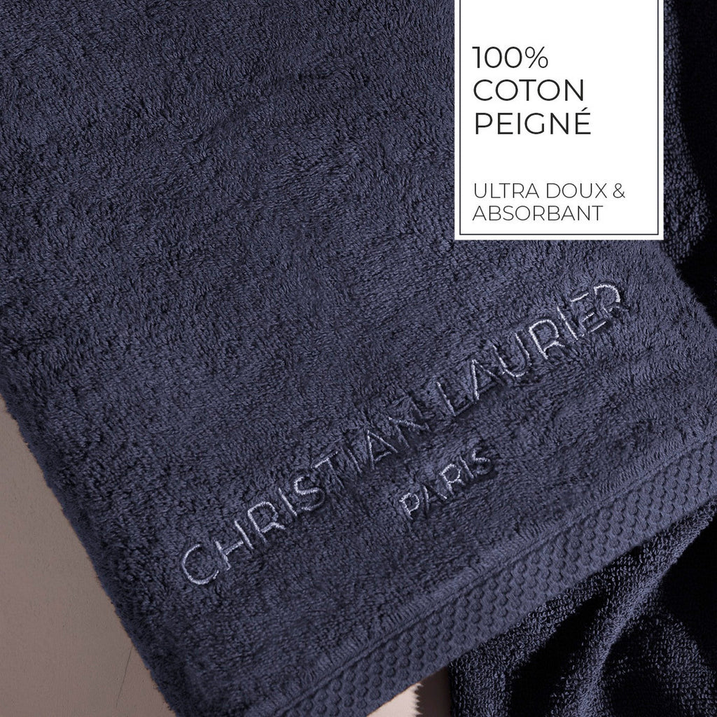 Oasis - Drap De Bain Coton Peigné Lt - Bleu Foncé