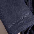 Oasis - Serviette + Drap De Bain Coton Peigné Lt - Bleu Foncé