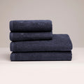Oasis - Serviette + Drap De Bain Coton Peigné Lt - Bleu Foncé
