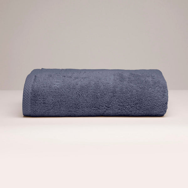 Oasis - Drap De Bain Coton Peigné Lt - Bleu Gris