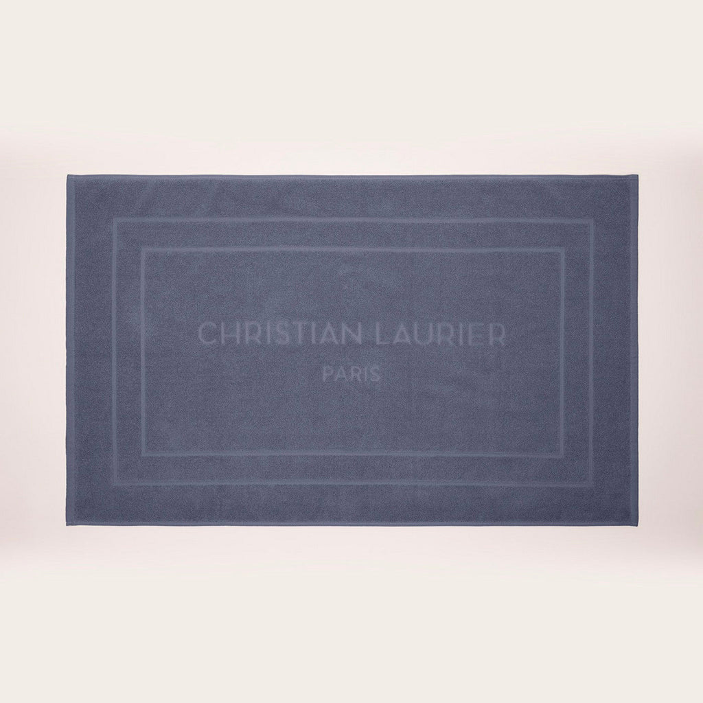Design 19 - Tapis De Bain Coton - Bleu Gris