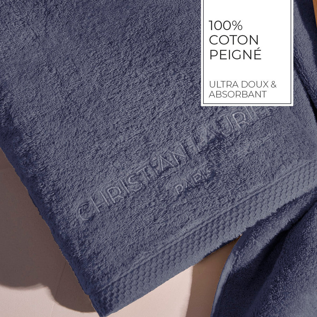 Design 19 - Tapis De Bain Coton - Bleu Gris