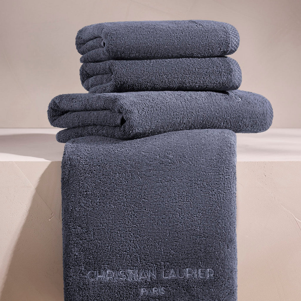 Design 19 - Tapis De Bain Coton - Bleu Gris