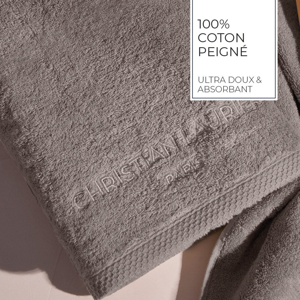 Oasis - Serviette + Drap De Bain Coton Peigné Lt - Brun