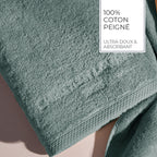 Oasis - Drap De Bain Coton Peigné Lt - Vert Bouteille