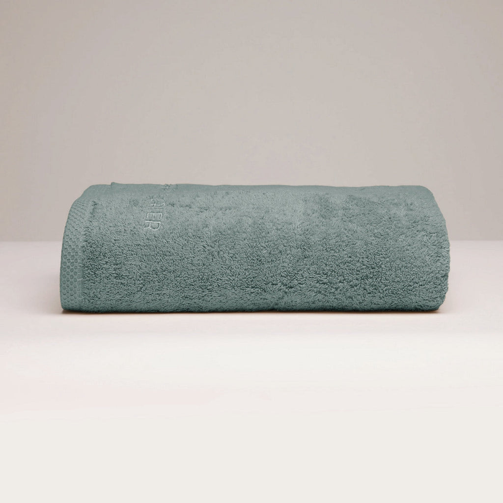 Oasis - Drap De Bain Coton Peigné Lt - Vert Bouteille