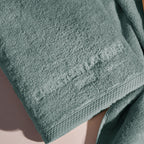 Oasis - Serviette + Drap De Bain Coton Peigné Lt - Vert Bouteille