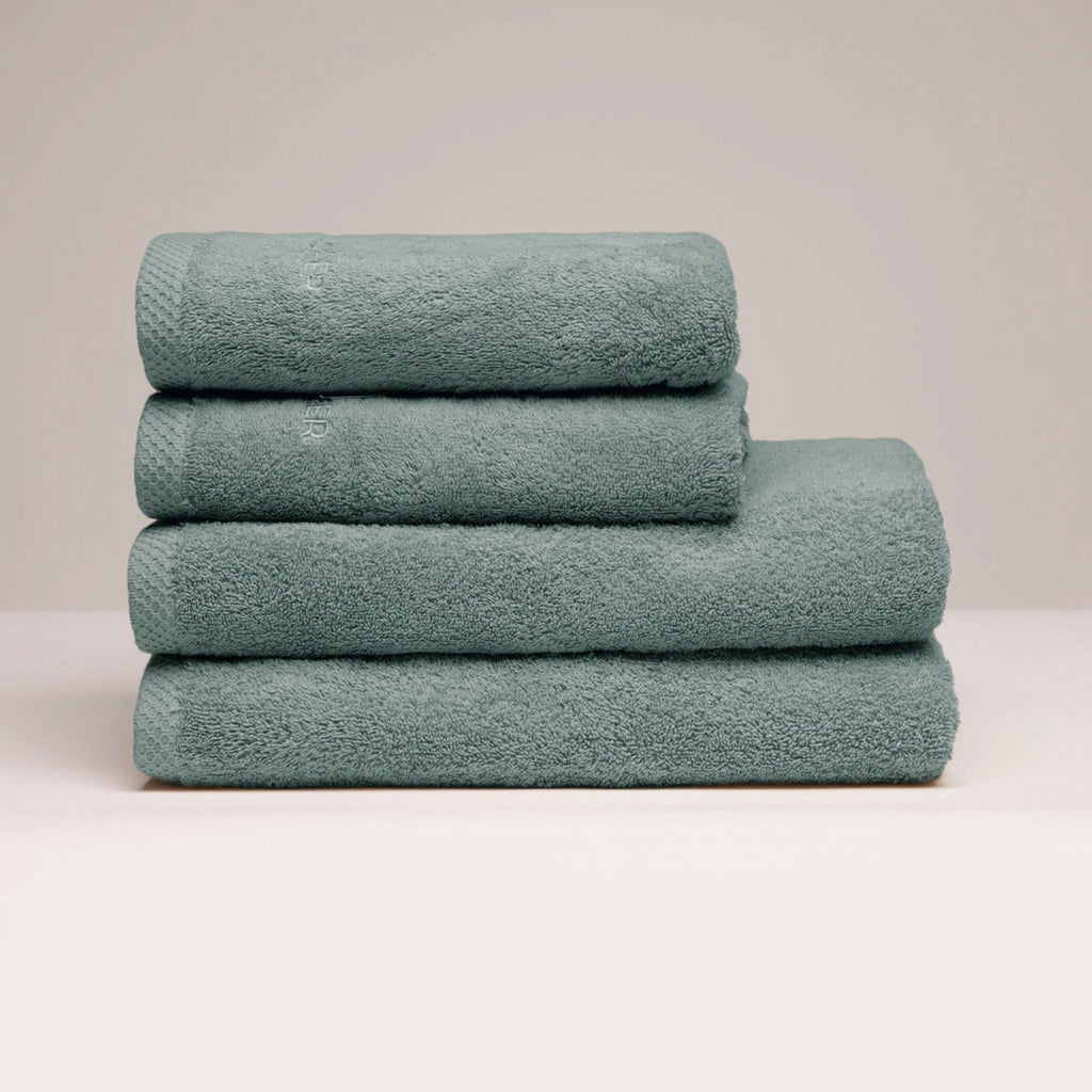 Oasis - Serviette + Drap De Bain Coton Peigné Lt - Vert Bouteille