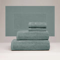 Oasis - Ensemble Complet De Linge De Bain Coton Peigné Lt - Vert Bouteille
