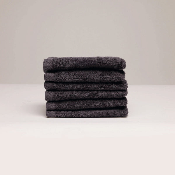 Oasis - Gant De Toilette Coton Peigné Lt - Gris Foncé