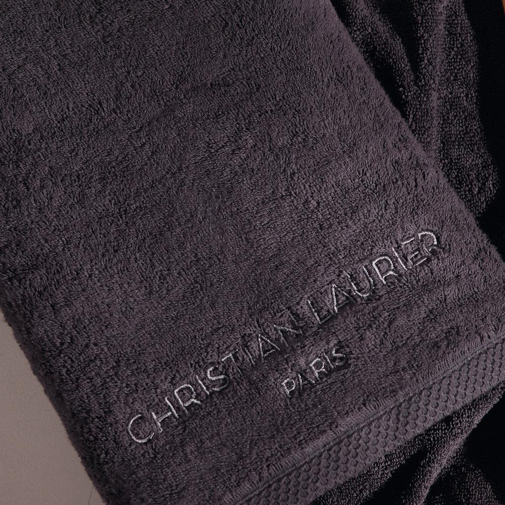 Oasis - Drap De Bain Coton Peigné Lt - Gris Foncé